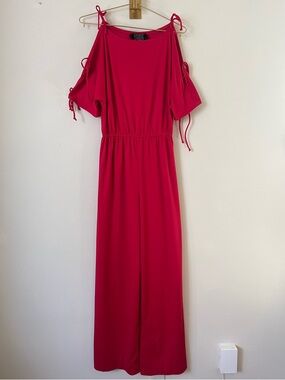 Wide-Leg red casual cocktail Jumpsuit size S (not size check measurements)